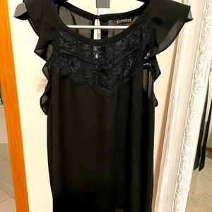 Express Black lace blouse